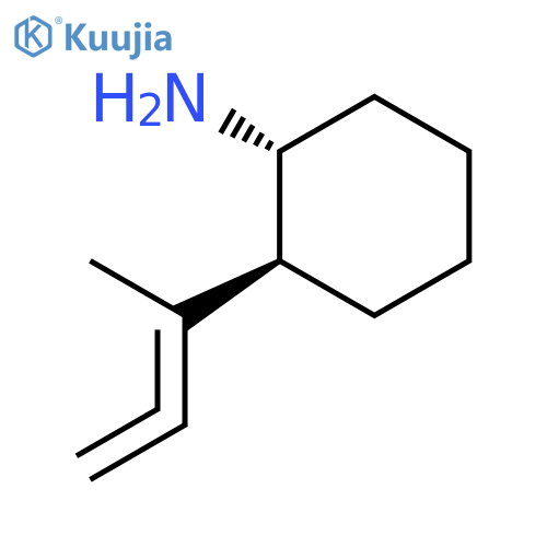 Cyclohexanamine, 2-(1-methyl-1,2-propadienyl)-, trans- structure
