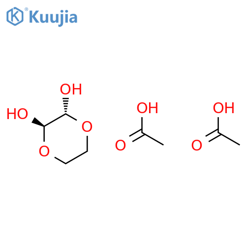 acetic acid;(2R,3R)-1,4-dioxane-2,3-diol structure