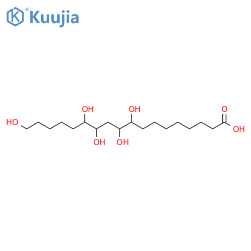 Octadecanoic acid, 9,10,12,13,18-pentahydroxy- structure