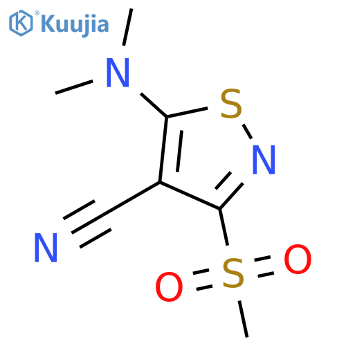 4-Isothiazolecarbonitrile, 5-(dimethylamino)-3-(methylsulfonyl)- structure