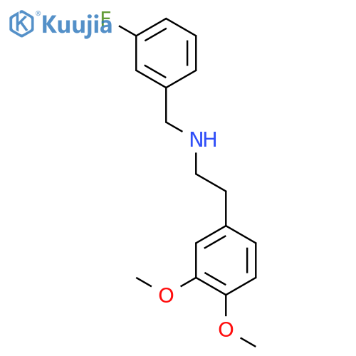 2-(3,4-Dimethoxyphenyl)-N-(3-fluorobenzyl)ethanamine structure