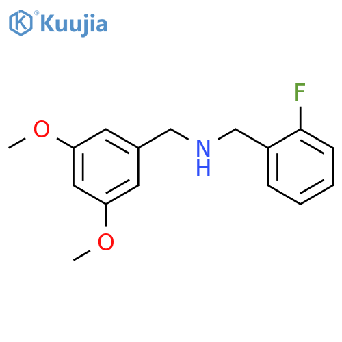 1-(3,5-dimethoxyphenyl)-N-(2-fluorobenzyl)methanamine structure