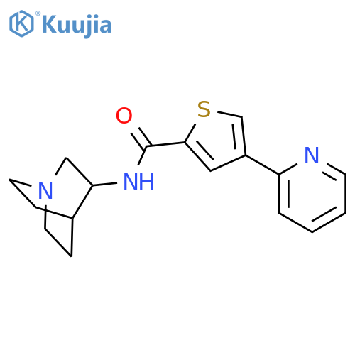 2-Thiophenecarboxamide, N-1-azabicyclo[2.2.2]oct-3-yl-4-(2-pyridinyl)- structure