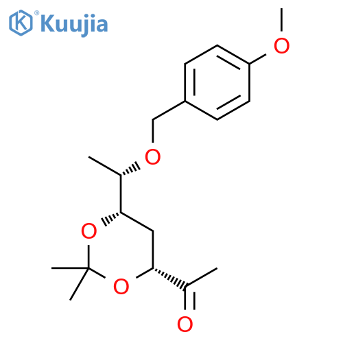 1-((4R,6S)-6-((S)-1-((4-methoxybenzyl)oxy)ethyl)-2,2-dimethyl-1,3-dioxan-4-yl)ethanone structure