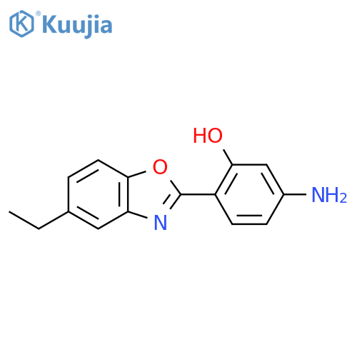 5-Amino-2-(5-ethyl-benzooxazol-2-yl)-phenol structure