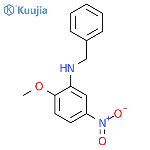 N-benzyl-2-methoxy-5-nitroaniline structure