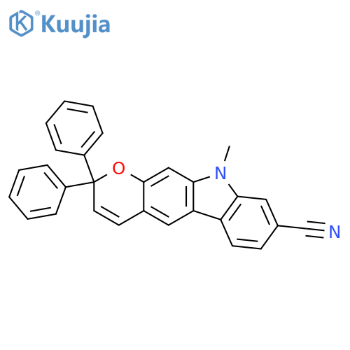 Pyrano[2,3-b]carbazole-8-carbonitrile,2,10-dihydro-10-methyl-2,2-diphenyl- structure