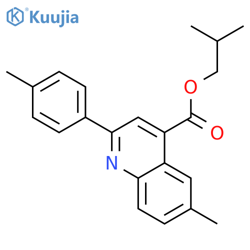 2-methylpropyl 6-methyl-2-(4-methylphenyl)quinoline-4-carboxylate structure