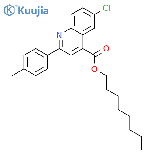Octyl 6-chloro-2-(p-tolyl)quinoline-4-carboxylate structure