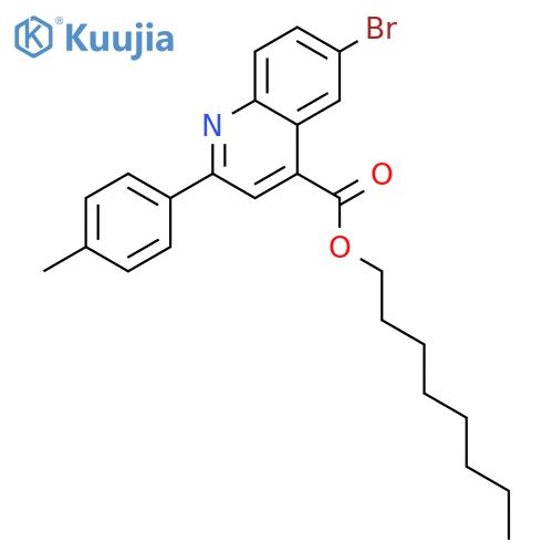 Octyl 6-bromo-2-(p-tolyl)quinoline-4-carboxylate structure