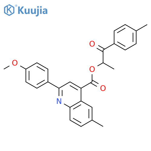1-ME-2-(4-METHYL-PH)-2-OXOETHYL 2-(4-METHOXYPHENYL)-6-ME-4-QUINOLINECARBOXYLATE structure