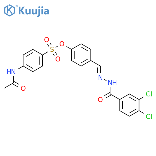 <br>4-{(E)-[2-(3,4-dichlorobenzoyl)hydrazono]methyl}phenyl 4-(acetylamino)benze nesulfonate structure