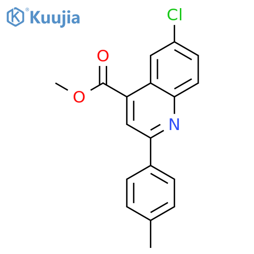 Methyl 6-chloro-2-(4-methylphenyl)-4-quinolinecarboxylate structure