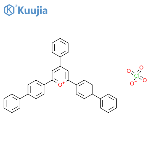Pyrylium, 2,6-bis([1,1'-biphenyl]-4-yl)-4-phenyl-, perchlorate structure