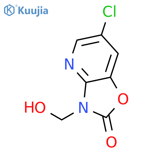6-Chloro-3-(hydroxymethyl)oxazolo4,5-bpyridin-2(3H)-one structure