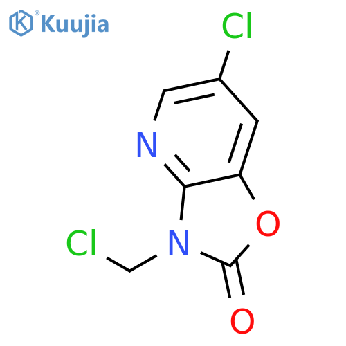 6-Chloro-3-(chloromethyl)oxazolo4,5-bpyridin-2(3H)-one structure