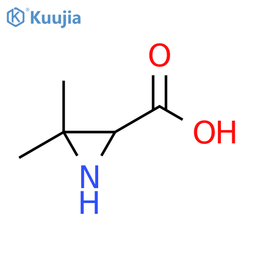 3,3-Dimethylaziridine-2-carboxylic acid structure