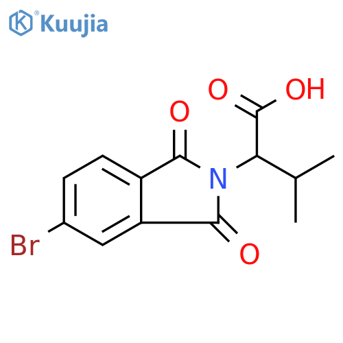 2-(5-bromo-1,3-dioxo-2,3-dihydro-1H-isoindol-2-yl)-3-methylbutanoic acid structure