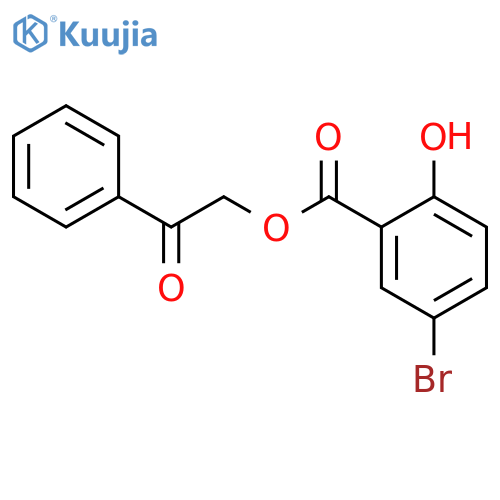 2-oxo-2-phenylethyl 5-bromo-2-hydroxybenzoate structure