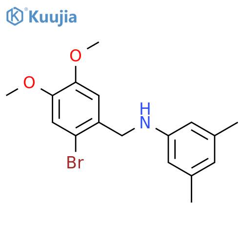 (2-bromo-4,5-dimethoxybenzyl)(3,5-dimethylphenyl)amine structure