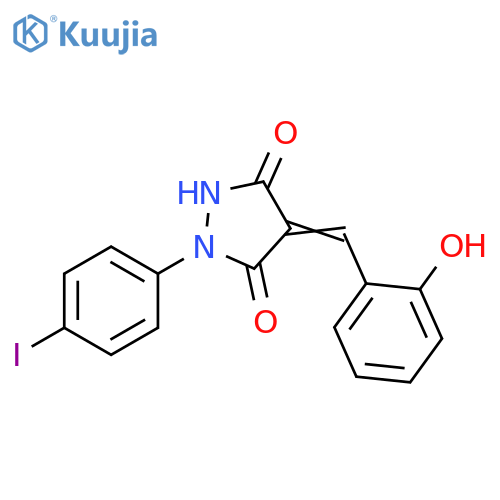 3,5-Pyrazolidinedione,4-[(2-hydroxyphenyl)methylene]-1-(4-iodophenyl)- structure