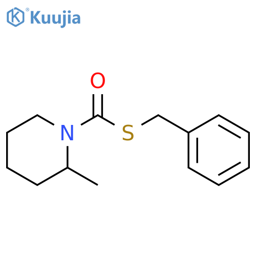 1-Piperidinecarbothioic acid, 2-methyl-, S-(phenylmethyl) ester structure