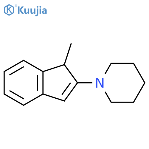 Piperidine, 1-(1-methyl-1H-inden-2-yl)- structure