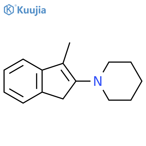 Piperidine, 1-(3-methyl-1H-inden-2-yl)- structure