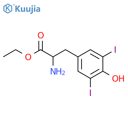 ethyl (2S)-2-amino-3-(4-hydroxy-3,5-diiodophenyl)propanoate structure