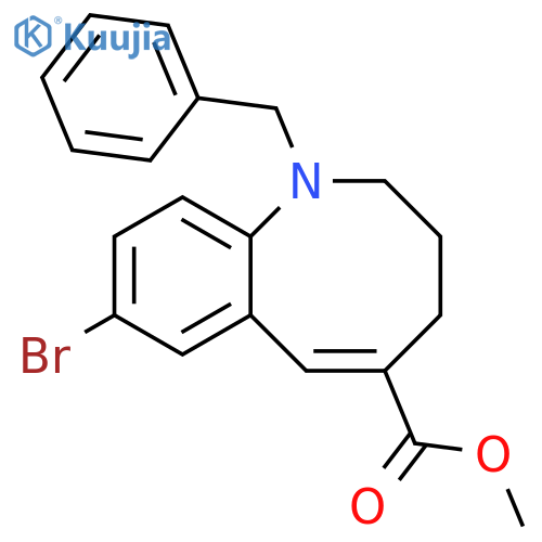 1-Benzazocine-5-carboxylic acid,8-bromo-1,2,3,4-tetrahydro-1-(phenylmethyl)-, methyl ester structure