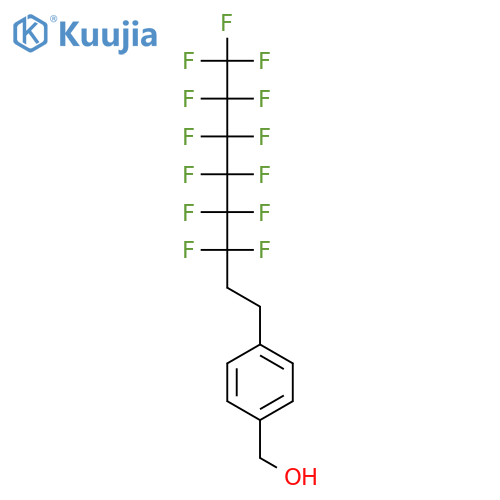 4-(1h,1h,2h,2h-perfluorooctyl)benzyl alcohol structure