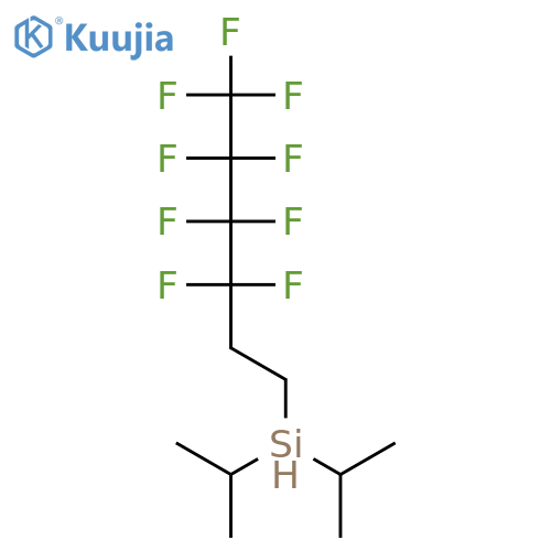 diisopropyl(1h,1h,2h,2h-perfluorohexyl)silane structure