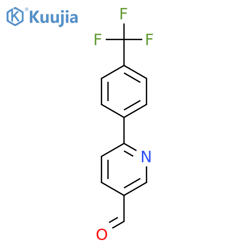 6-[4-(trifluoromethyl)phenyl]pyridine-3-carbaldehyde structure