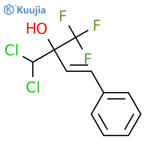 3-Buten-2-ol, 2-(dichloromethyl)-1,1,1-trifluoro-4-phenyl-, (3E)- structure