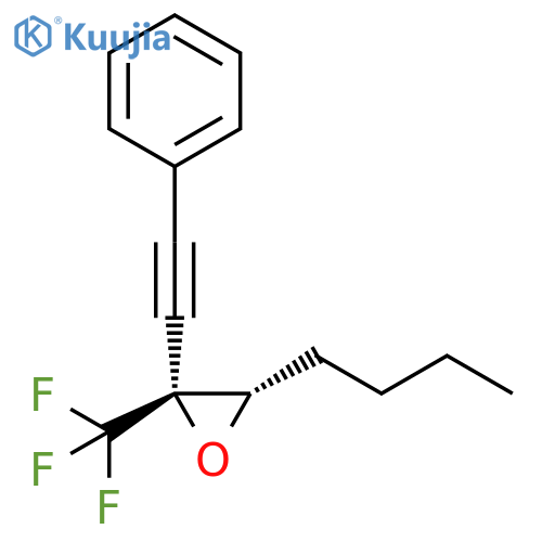 Oxirane, 3-butyl-2-(phenylethynyl)-2-(trifluoromethyl)-, (2R,3S)-rel- structure
