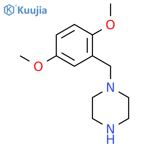 1-(2,5-dimethoxyphenyl)methylpiperazine structure