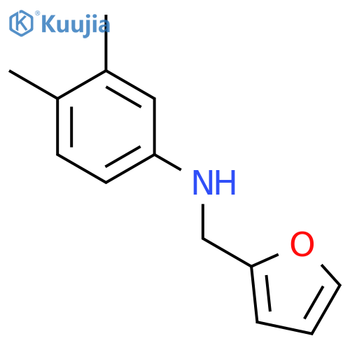 N-(furan-2-ylmethyl)-3,4-dimethylaniline structure