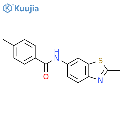 4-methyl-N-(2-methyl-1,3-benzothiazol-6-yl)benzamide structure