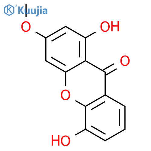 9H-Xanthen-9-one,1,5-dihydroxy-3- methoxy- structure