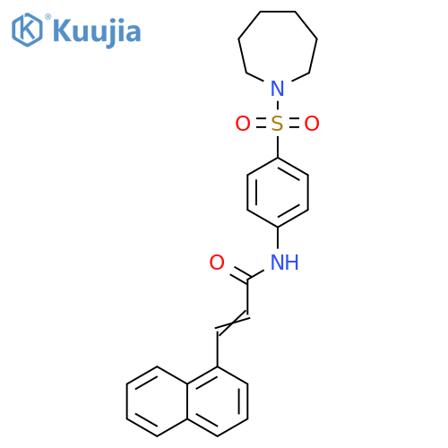 (2E)-N-4-(azepane-1-sulfonyl)phenyl-3-(naphthalen-1-yl)prop-2-enamide structure