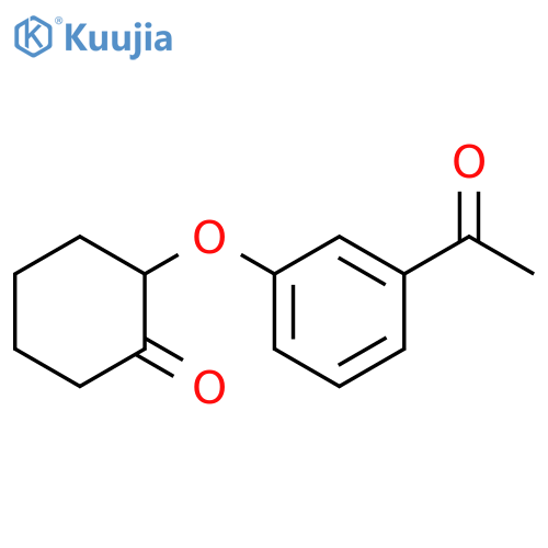 Cyclohexanone, 2-(3-acetylphenoxy)- structure
