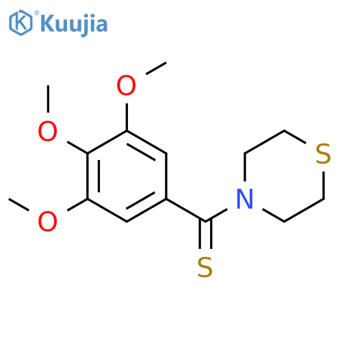 thiomorpholin-4-yl(3,4,5-trimethoxyphenyl)methanethione structure