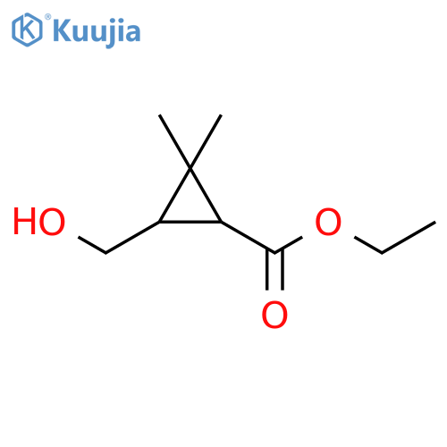 Cyclopropanecarboxylic acid, 3-(hydroxymethyl)-2,2-dimethyl-, ethylester structure