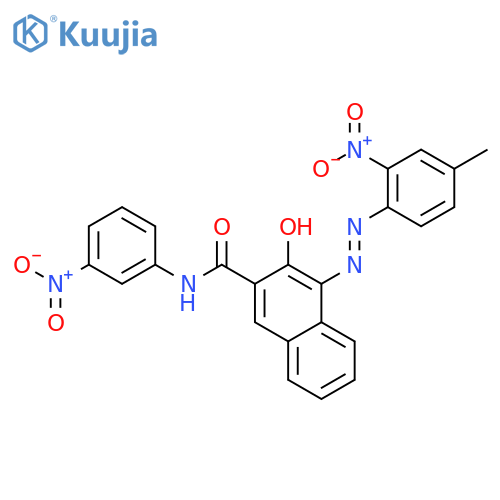 2-Naphthalenecarboxamide,3-hydroxy-4-[2-(4-methyl-2-nitrophenyl)diazenyl]-N-(3-nitrophenyl)- structure