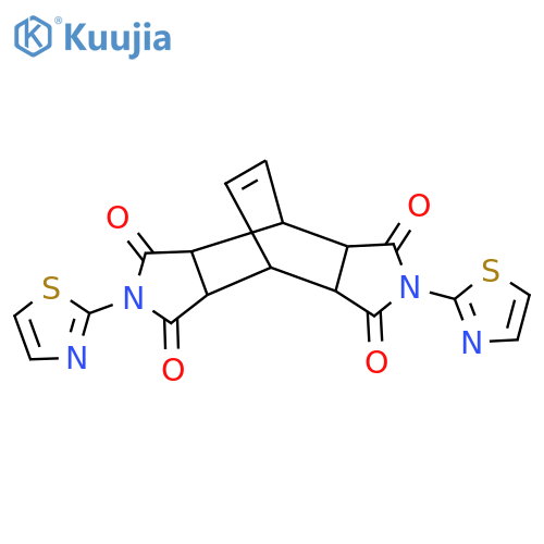 4,10-bis(1,3-thiazol-2-yl)-4,10-diazatetracyclo[5.5.2.0^{2,6}.0^{8,12}]tetradec-13-ene-3,5,9,11-tetrone structure