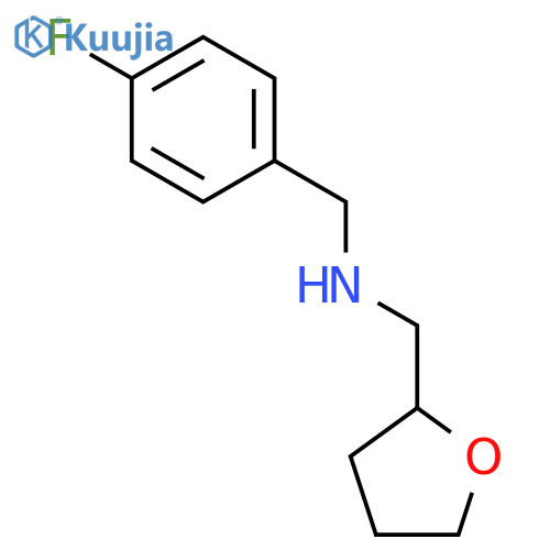 (4-fluorophenyl)methyl(oxolan-2-ylmethyl)amine structure