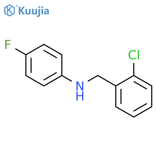 N-[(2-chlorophenyl)methyl]-4-fluoroaniline structure