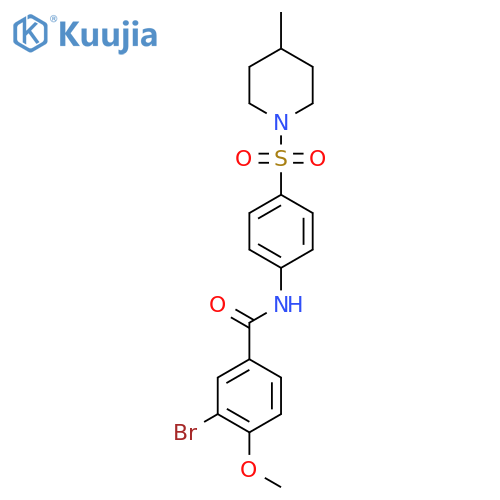 3-bromo-4-methoxy-N-{4-(4-methylpiperidin-1-yl)sulfonylphenyl}benzamide structure