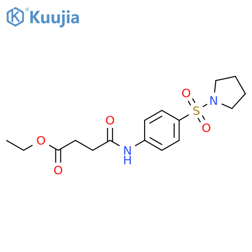 ethyl 3-{4-(pyrrolidine-1-sulfonyl)phenylcarbamoyl}propanoate structure