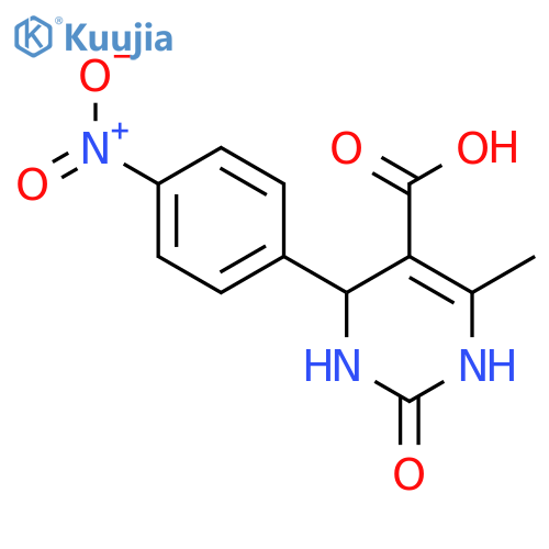 5-Pyrimidinecarboxylicacid, 1,2,3,4-tetrahydro-6-methyl-4-(4-nitrophenyl)-2-oxo- structure